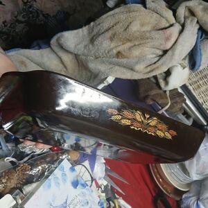 Anchor Hocking Fire-King Baking Dish Teflon Wheat Pattern Brown Wheat 8 x 12